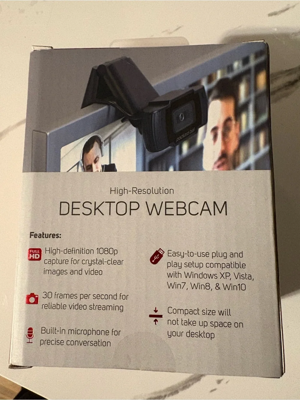 Packard Bell Black Desktop Webcam - Full HD 1080p with Built-in Mic NEW!